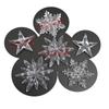 12Pcs Snowflake Icicle Christmas Tree Ornament Navidad Xmas Decor New Hanging Pendant