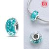 Authentic Certified Pink Glass Bead Blue Romantic Bead Charms Compatible With Bracelets Charm Bead Charms Copper Women Diy Jewellery Making