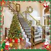 9.2 Feet Flocked Christmas Garland with Lights Decorated Garland Christmas Decorations for Mantle Fireplace Table Indoor Outdoor
