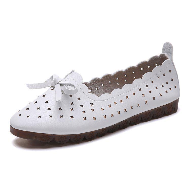 

2019 Женские летние мюли в горошек из сетки с бантом - Универсальный корейский стиль 40