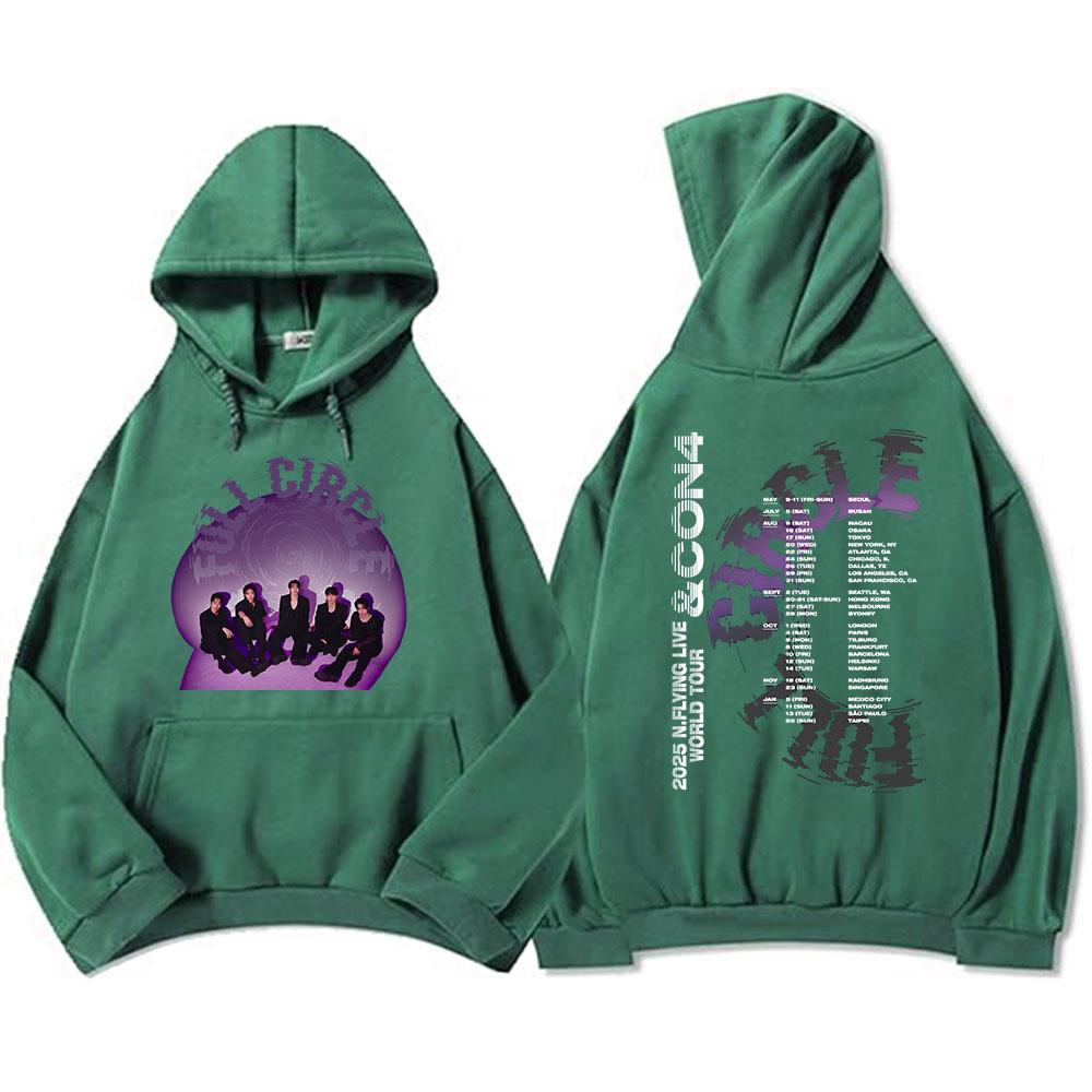 

N Flying LIVE WORLD TOUR FULL CIRCLE Hoodies Long Sleeve Fashion Men Sweatshirt Fleece Autumn Sudaderas Graphic Top 3XL