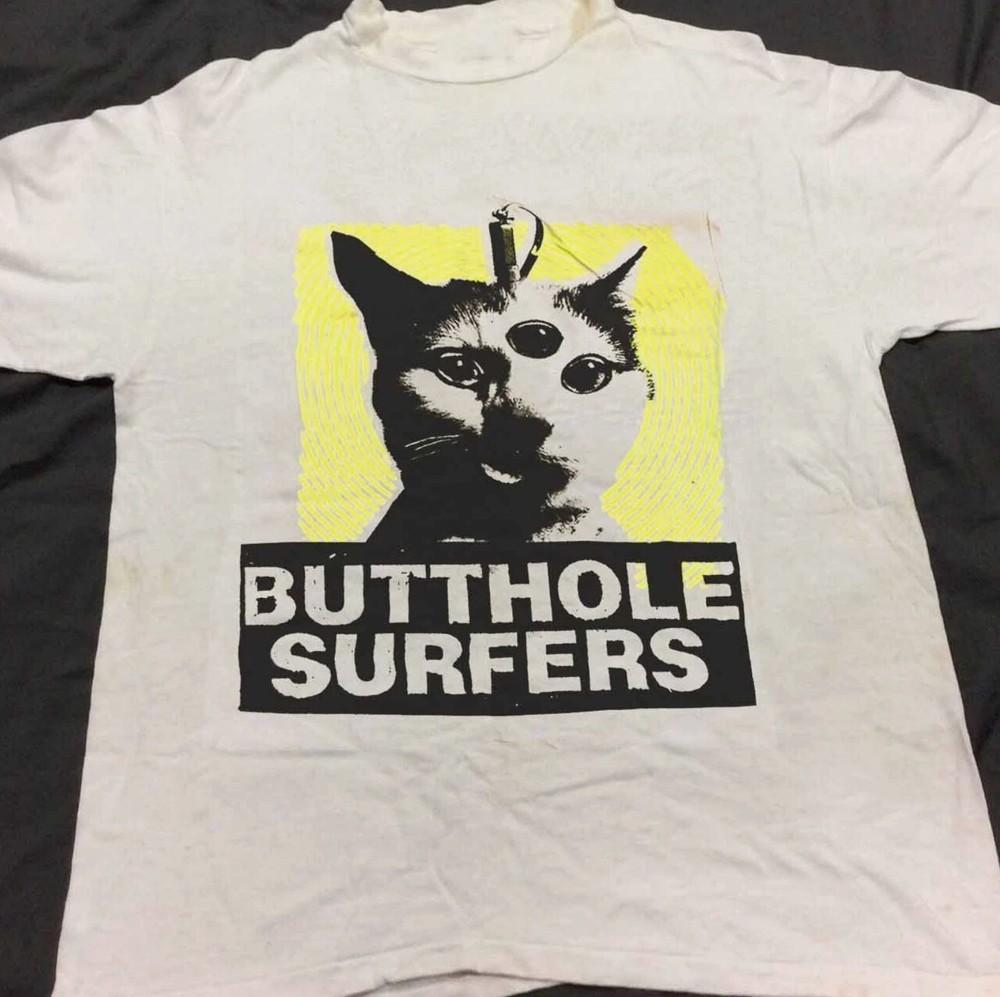 

Редкая белая футболка с коротким рукавом Butthole Surfers 1990 года, размеры S-5XL, унисекс S