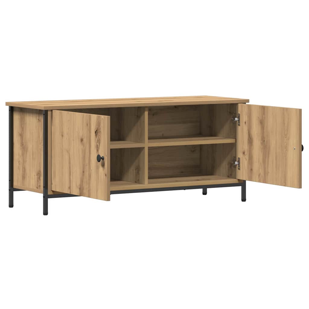 TV Cabinet in Artisan Oak Finish 100 x 35 x 45 cm Particleboard