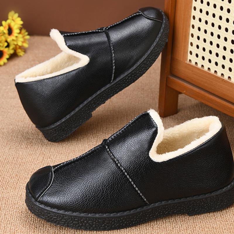 Winter Women's Shoes Waterproof Padded Warm Work Thick Bottom Elderly Boots