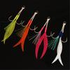 Double Fishing Assist Hook for Vertical Jigging Lures, 10Pcs Jigging Hook Slow Falling Jigs Fishing Hook Replacements