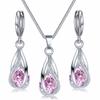 Set di gioielli con orecchini pendenti con collana e goccia di cristallo per le donne, matrimonio, matrimonio, regalo di Halloween
