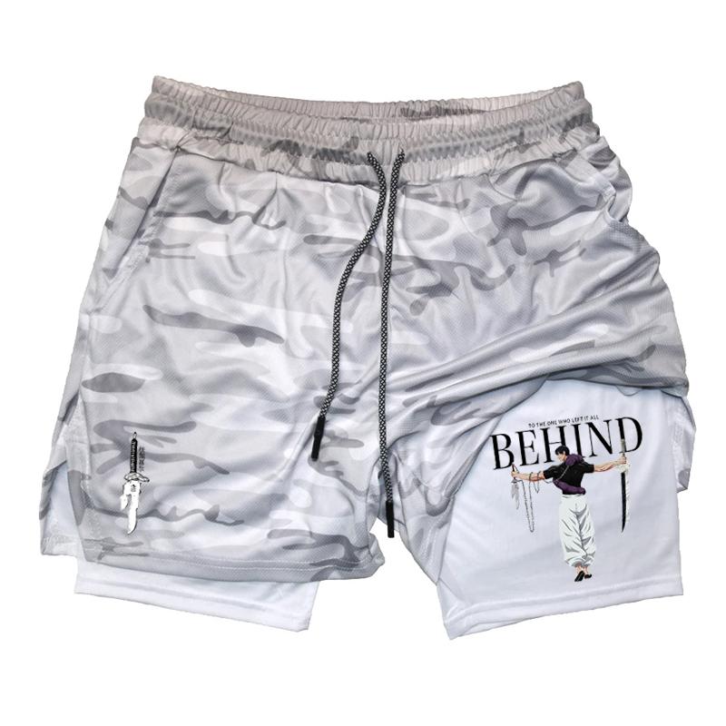 

Двухслойные высокопроизводительные шорты для мужчин, для занятий фитнесом, бега, тренировок, спорта, летние повседневные сетчатые шорты 2 в 1, быстросохнущие XXXL розовый