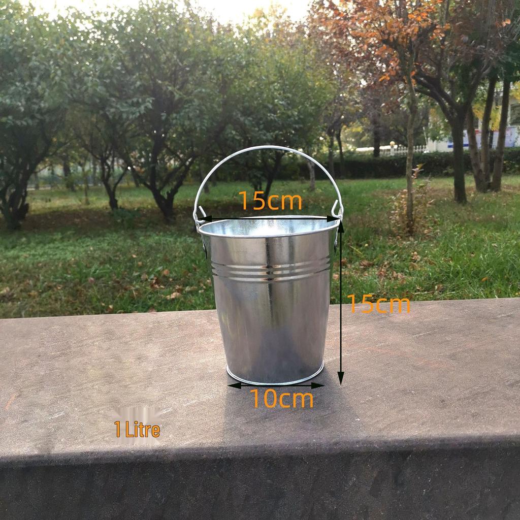 Tin Flower Pot with Hemp Rope Succulent Holder - European Pastoral Wrought Iron Bucket