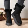 Thick-soled Warm Snow Boots Women's 2025 Winter New Plus-size Muffin with Fleece and Thickened Wool Mouth Mid-tube Cotton Shoes