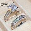 Metal Finger Ring 2Pcs/Set Women Set Zinc Alloy Rings