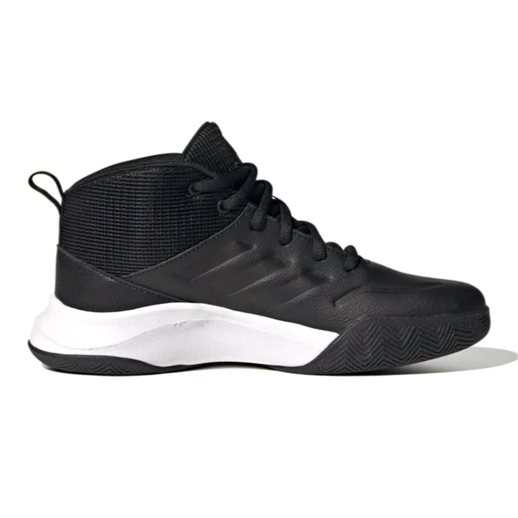 Adidas OwnTheGame K Wide J Mid top Basketball Shoes Black Kids' FV9451