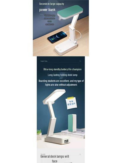 Rechargeable Foldable Table Lamp for Student Dorms - Portable, Adjustable, Ideal for Studying and Reading