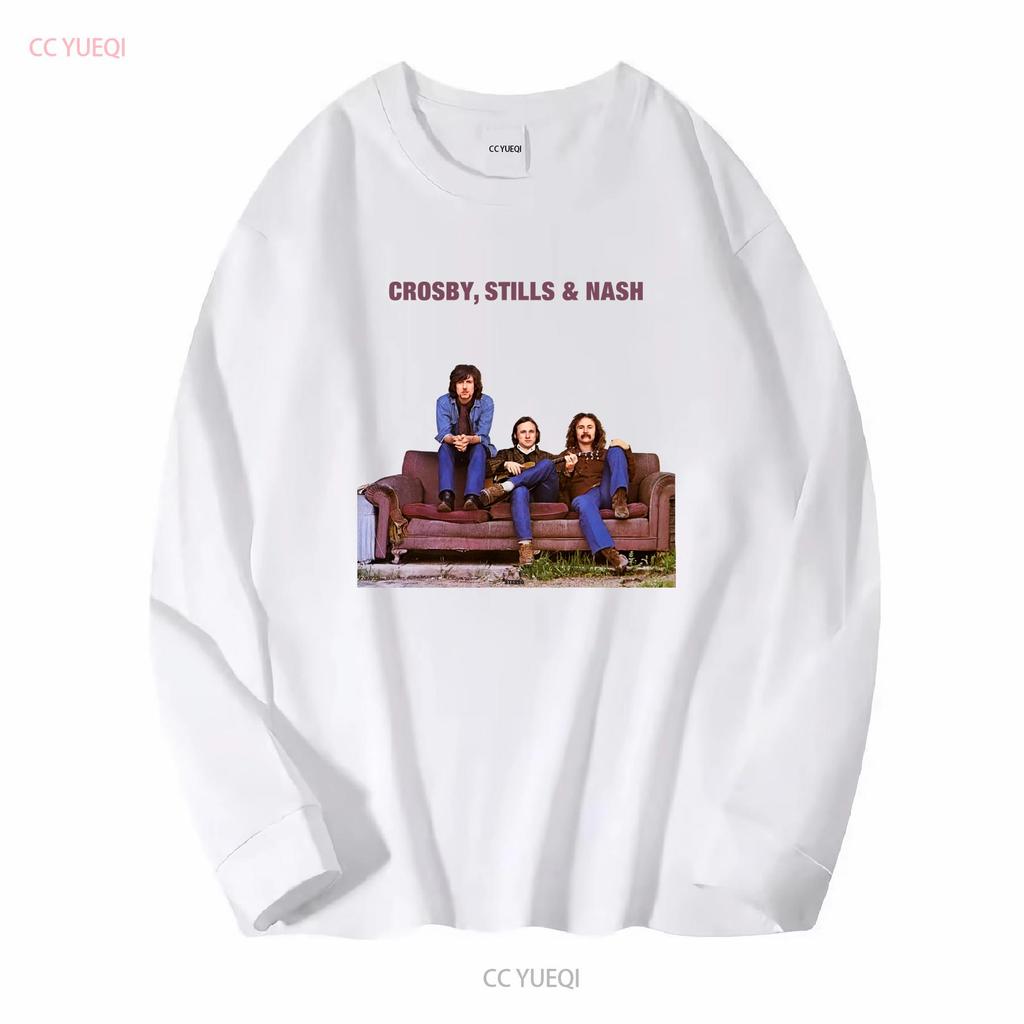 CROSBY STILLS AMP NASH T SHIRT SIZE S 5XL vintage Washed Soft Comfortable Stylish Top For Everyday Wear Casual Slightly