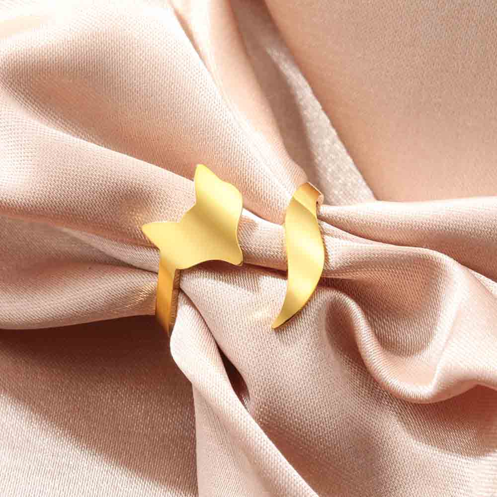 My Shape Fox Tail Open Rings for Women Men Stainless Steel Adjustable Finger Rings Wise Animal Good Luck Jewelry Gifts Wholesale
