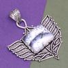 Opal Pendant Gemstone Silver 2.5" Jewelry  Dendritic Handmade Ethnic
