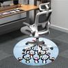 1pc Penguin Pyramid Office Round Area Rug, Indoor Mat Suitable ForOffice, Under Office Chairs Bedroom Living Room Home Decor, Room Deco, D096