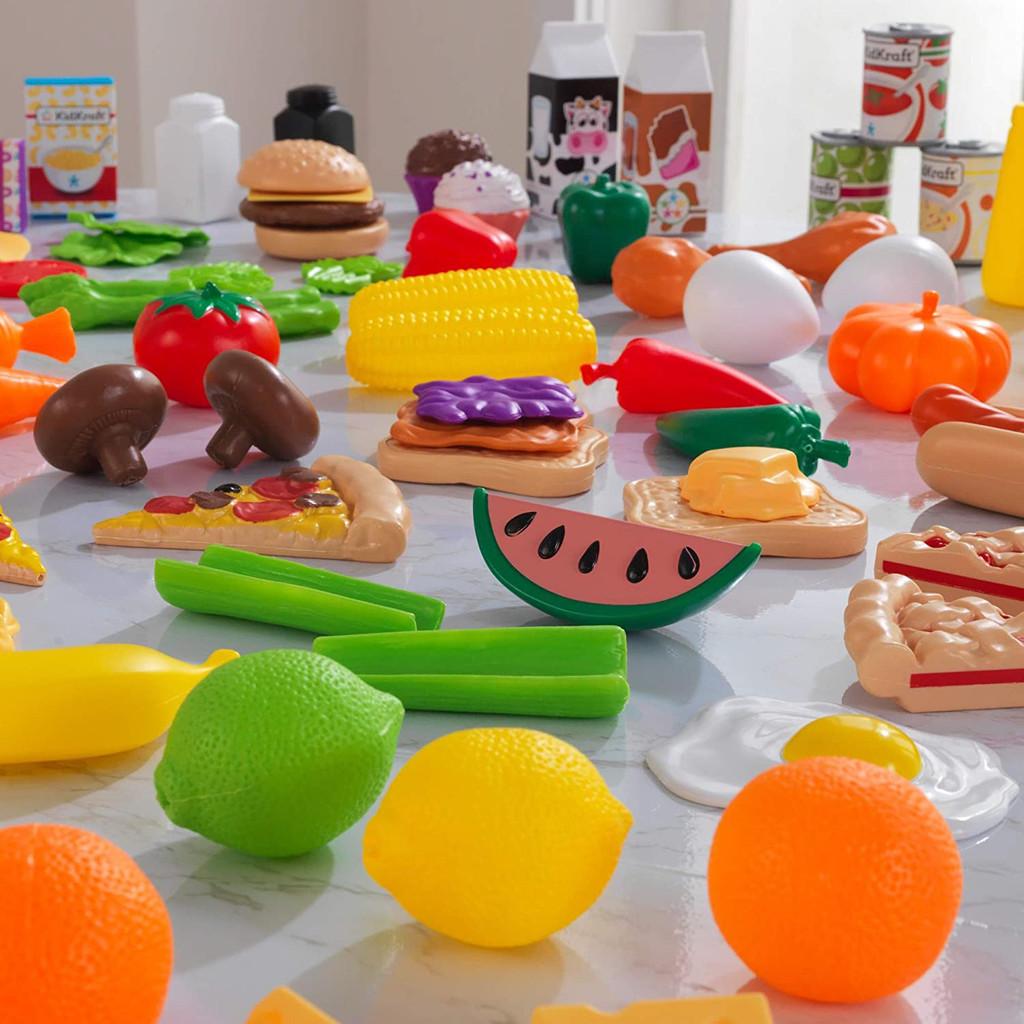 Colorful Kitchen Toys For Learning Fruits And Vegetables Soft Rubber Pretend Play Set