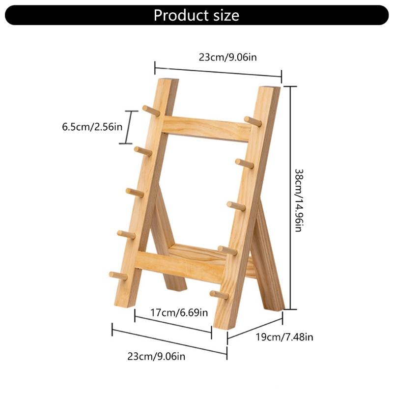 Wooden Cutter Display Stand Multipurpose Cutter Storage Rack with Multi Layer Design for Home Kitchens and Restaurants