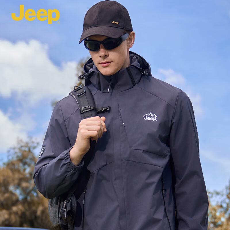 Jeep Men s Hooded Outdoor Windbreaker Jacket P843MWJ598 M