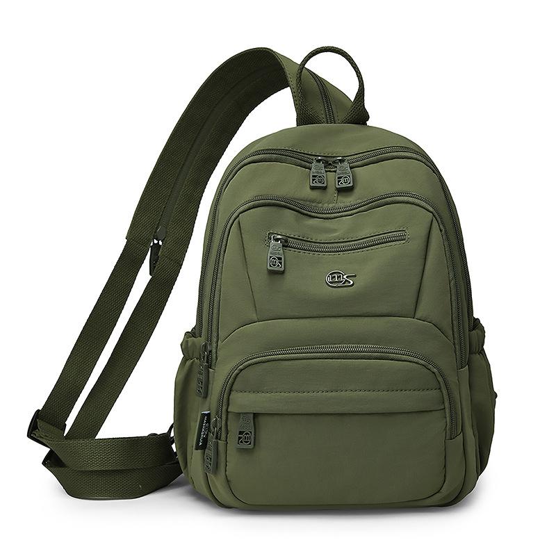 Zaino Compatto con Tasche Multiple con Zip e Tasca Laterale in Rete
