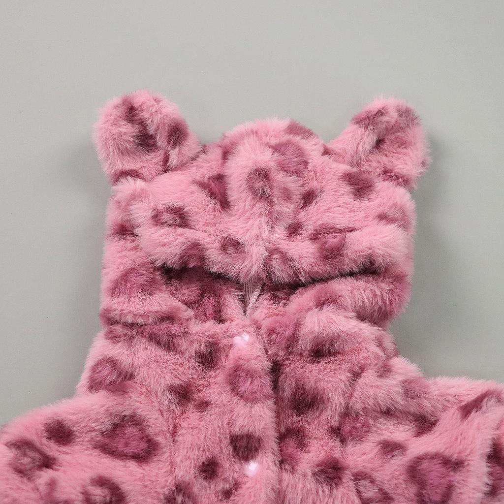 Haustier Warme Kleidung für Hund Katze Welpe Jacke mit Niedlicher Ohrenmütze Flauschiger Mantel Sweatshirt Hundekostüm Outfits für Kleine Mittlere Hund fo