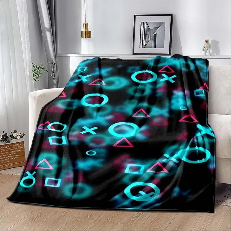 3D Cartoon Gamepad Children's Game Regional Blanket,Fashion Soft Cozy Living Room Bedroom Sofa Bed Travel Blanket Birthday Gift