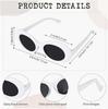 4Pcs Green Halloween Costume Accessories Costume Top Hat Necktie Sunglasses White Gloves for Cosplay Dressing Up Party