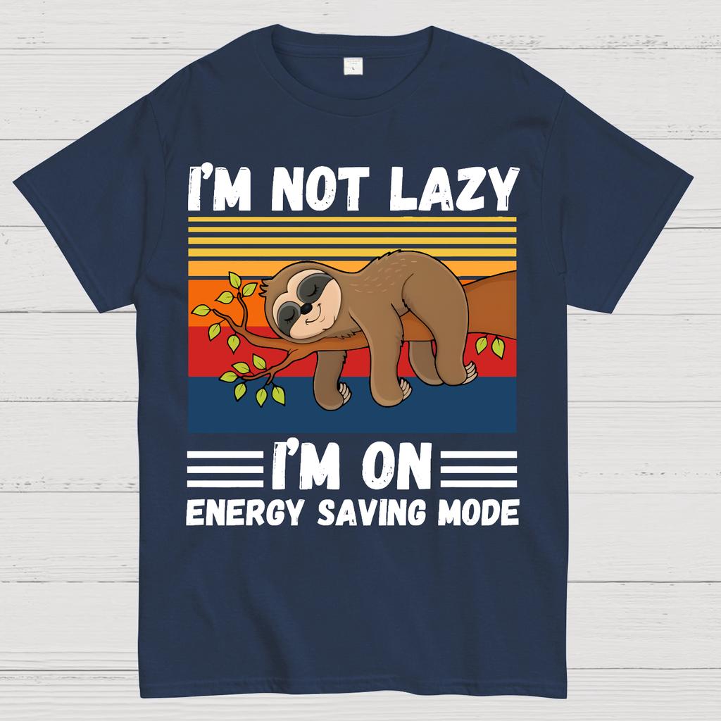 I'm Not Lazy I'm on Energy Saving Mode Unisex 100% Cotton Summer Casual Cool Loose T-Shirt