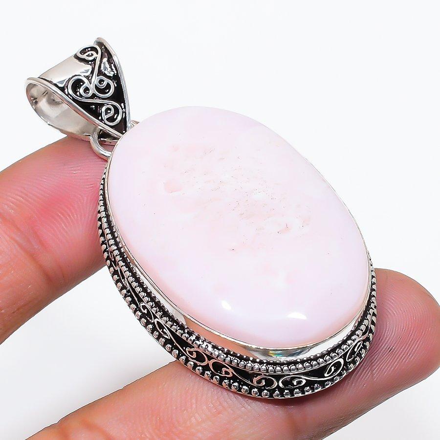 Natural Pink Opal Gemstone 925 Sterling Silver Jewelry Pendant 2.36  AP-14320