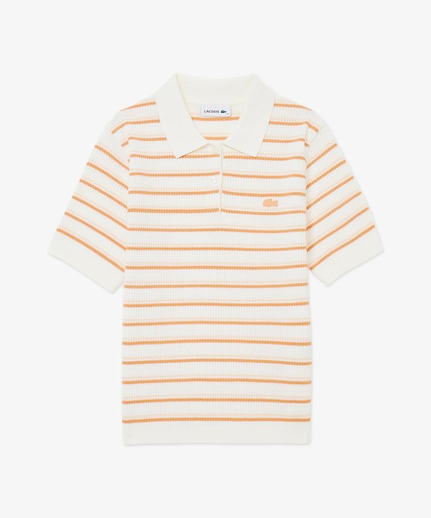 LACOSTE Women'S Striped Sweater Polo Shirt Pf710E-56G Iy0