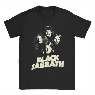 Men's T-Shirt Black Sabbaths Rock Band Poster Unique 100% Cotton Tee Shirt Short Sleeve T Shirt Round Neck Tops Gift Idea
