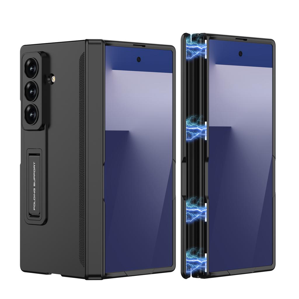 Magnetic Hinge All-included Case for Samsung Galaxy Z Fold 7 6 Ultra-thin Shockproof Stand Matte Cover for Samsung Z Fold7 Case