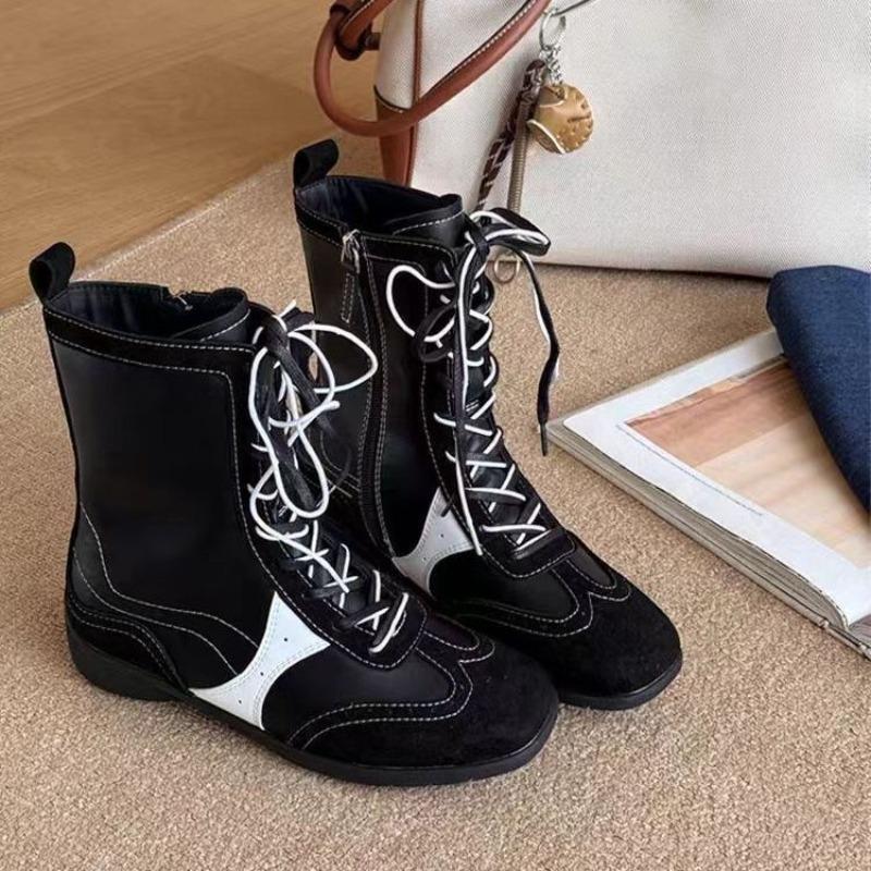 Fashion Women's Boots 2025 Summer Mid Tube Platform High Top Casual