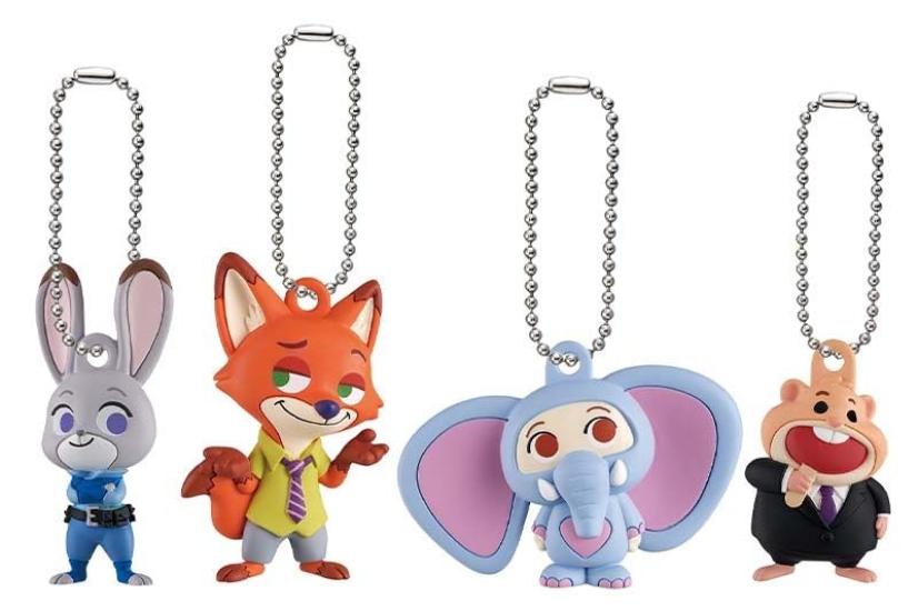 Zootopia Petanko Mascot Set of 4 Gacha