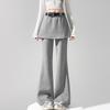 High Waist Micro-Flare Pants: Women's Spring/Summer Slimming Casual Floor-Length Style with Fake Two-Piece Design