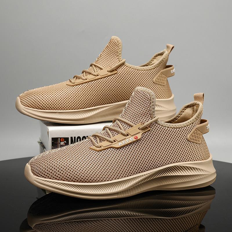 Herrenschuhe Fly-Woven Mesh Atmungsaktive Freizeitschuhe Übergröße Board Sportschuhe Herren