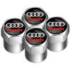 2026 4Pcs Car Wheel Tire Air Valve Caps Stem Cover with Color Brand Logo For Audi A3 A4 A5 A6 A7 A8 Q3 Q5 Q8 TT TTS Accessories