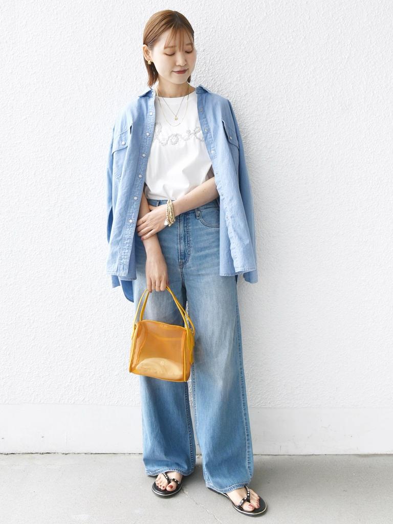 Ships for Women Fancy Cord Embroidered Logo Tee 312330053 One Size Web-Exclusive Off-White