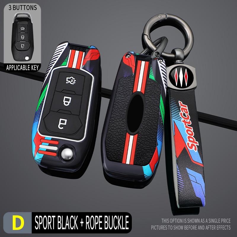Zinc Alloy Silicone Car Key Case Cover Holder Fob Protector Shell For Ford Figo Mondeo 5 Ecosport Puma Fiesta Mk8 Everest Ranger