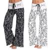 Pantaloni Casual Larghi da Donna alla Moda con Stampa di Gatti Cartoni Animati, Pantaloni Leggeri Estivi