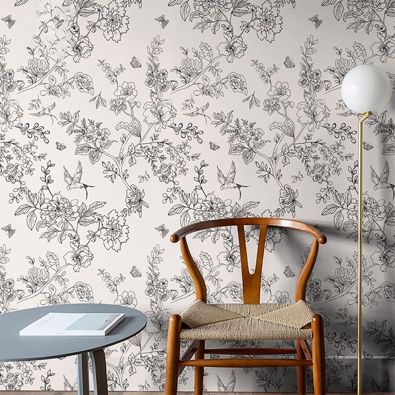 Self Adhesive Waterproof Wallpaper for Bedroom and Living Room Furniture Decoration Retro Cabinet Renovation Stickers