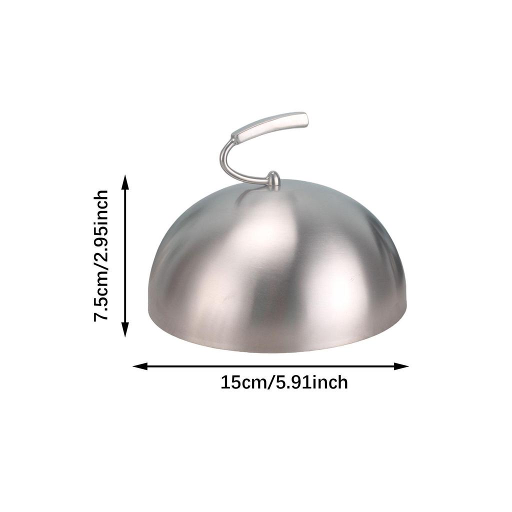Stainless Steel Frying Pan Covers Round Pot Lids Cover Cookware Cheese Melting Dome for Sandwiches Steak Barbecue Burgers