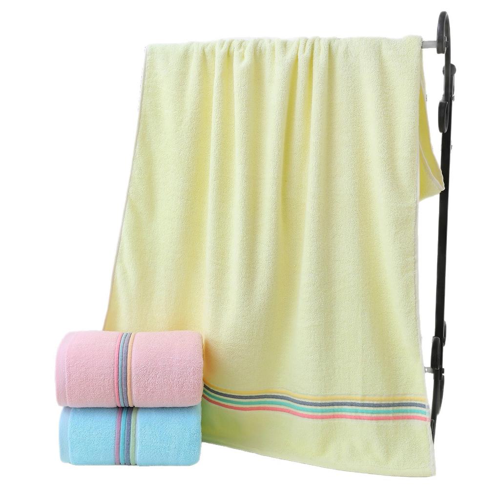 Pure Cotton Large Bath Towel Plain Color Simple Soft Wrap Towel Beach Towel Household Bathroom Export