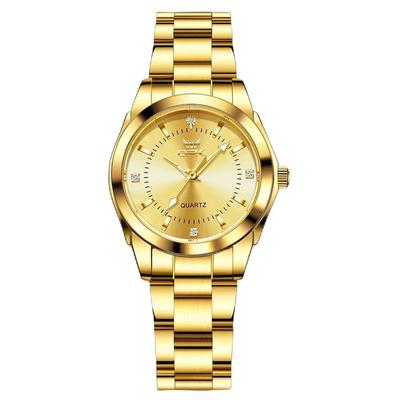 OPK Women's Quartz Watch Stainless Steel Band 30M Waterproof Diamond Dial Luminous Classic Business Ladies Watch Popular Stylish Cute Gift Watch for