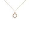 Kajia 925 Silver CNC Diamond Three-Tone Triple Ring Necklace