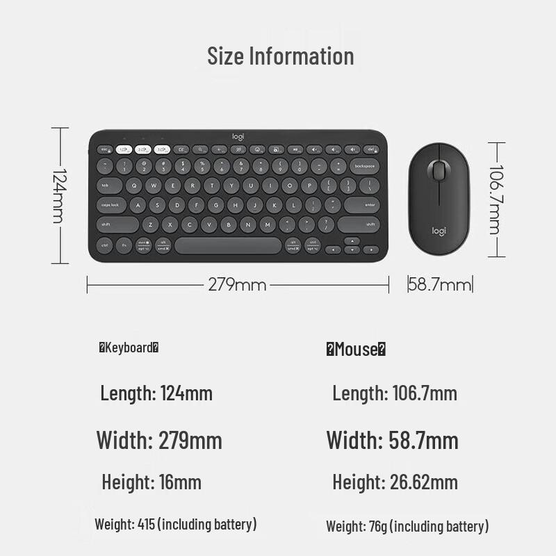 Logitech PEBBLE 2 COMBO Keyboard and Mouse Set