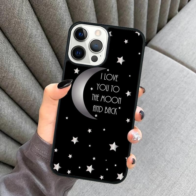 I Love You To The Moon And Back Phone Case For iPhone 17 Air 16 16e 15 13 14 Pro Max 11 12 Plus 2022 MAX Shell Cover