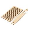 4pcs Tapestry Comb Included Weaving Loom Kit Wood Rigid Heddle Loom For Beginners