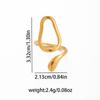 Gold-Plated Irregular Geometric Stainless Steel Ring with Versatile Knuckle Design