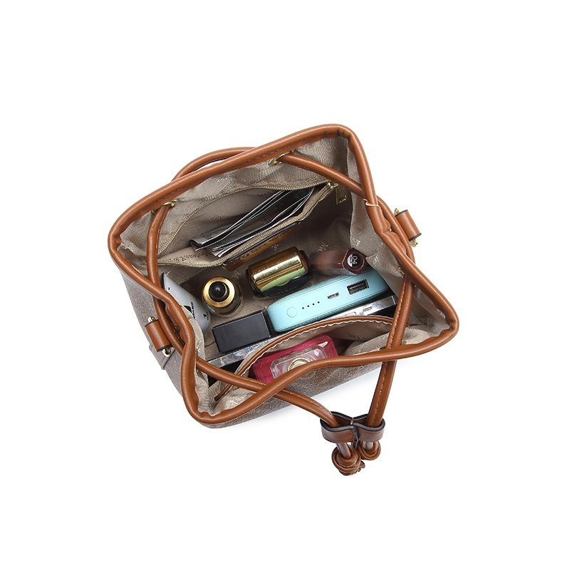 New Women's Bag Retro Large-capacity Portable Bucket Bag Fashion Trend Versatile Single Shoulder Oblique Span Bag